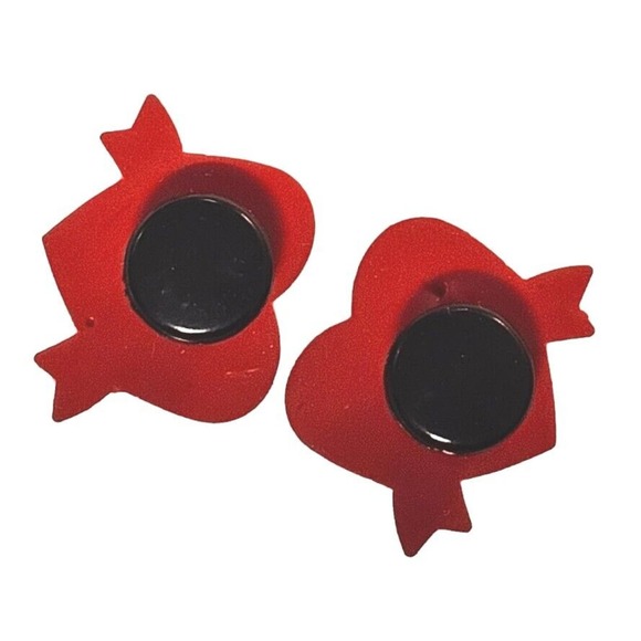 Heart Shoe Charms Love Valentines Day Sweetheart Crok Style Plugs 2pc - Picture 4 of 4